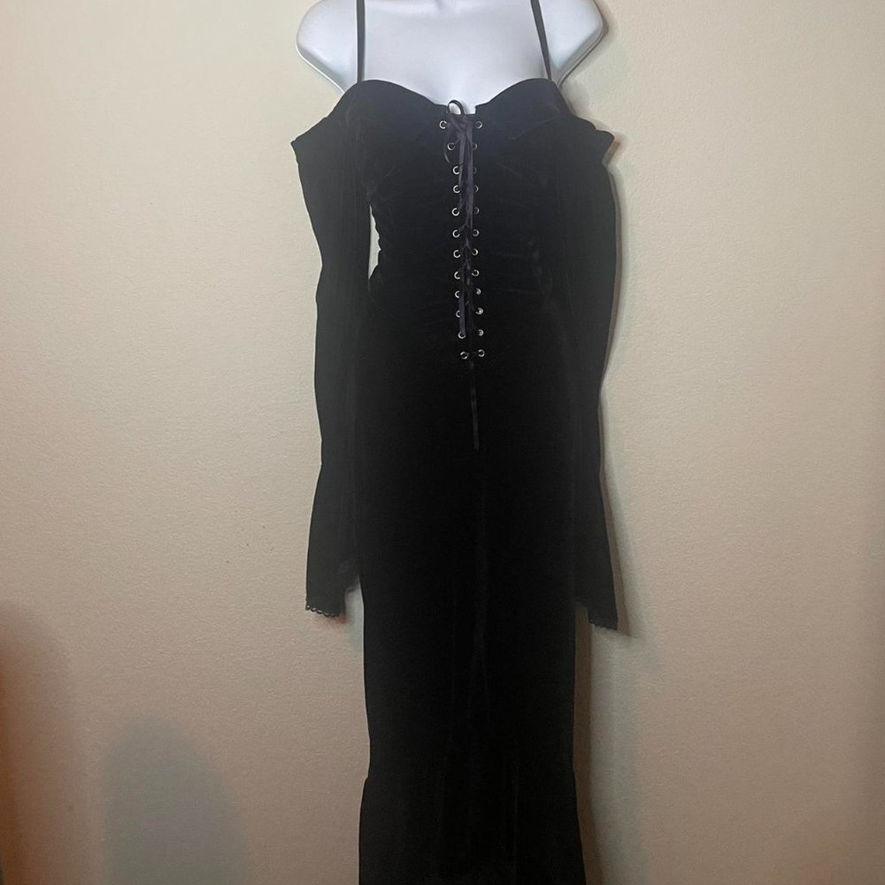 subterranea black and purple goth gown - Picture 7 of 10